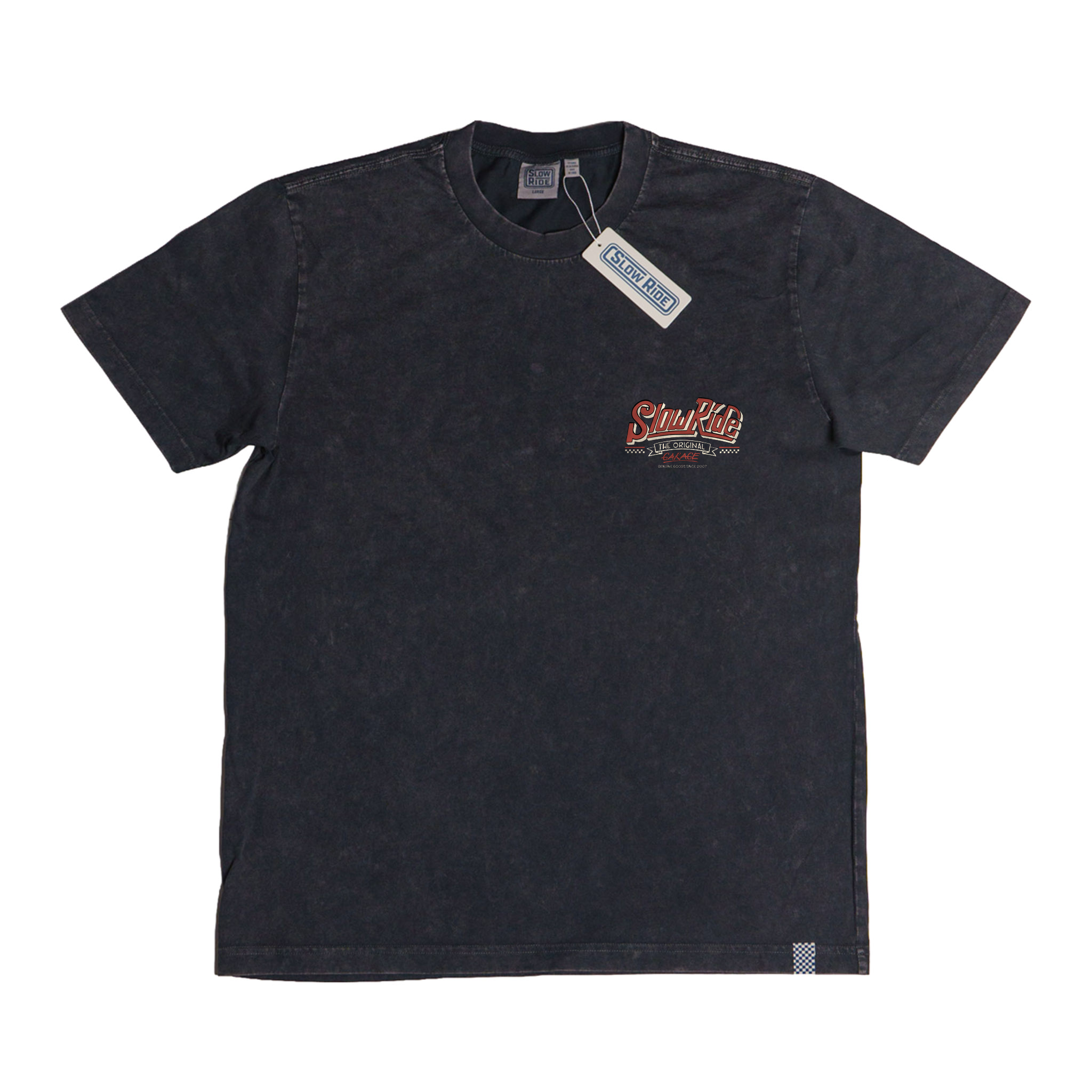 Pinstripe Tee - Acid Wash front