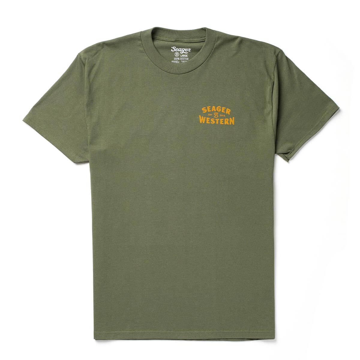 Back of Americas Choice Surplus Green Tee, Blank back - Slowride Supply - vintage racing apparel from Slowride Supply