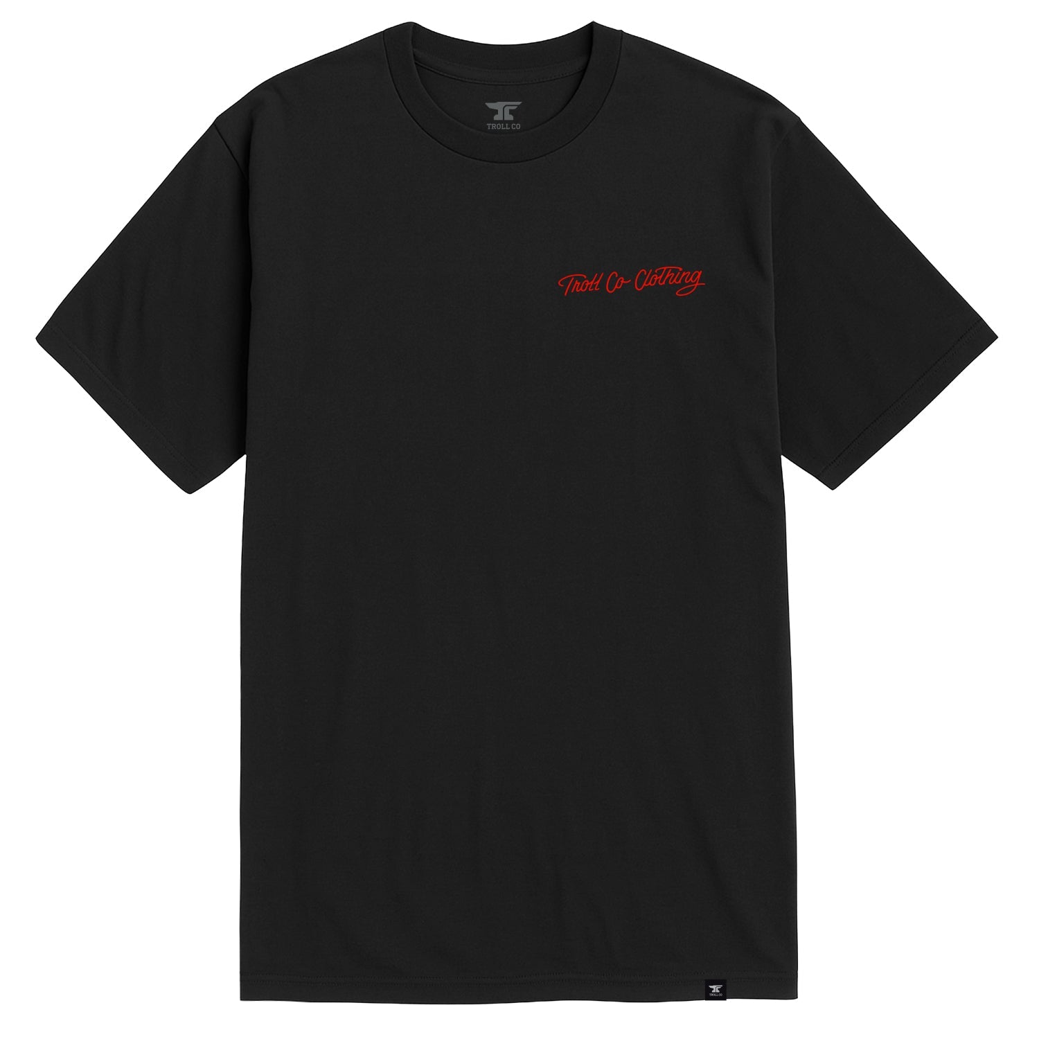 Back of Anvil Scripted Black Tee, Blank back - Slowride Supply - vintage racing apparel from Slowride Supply