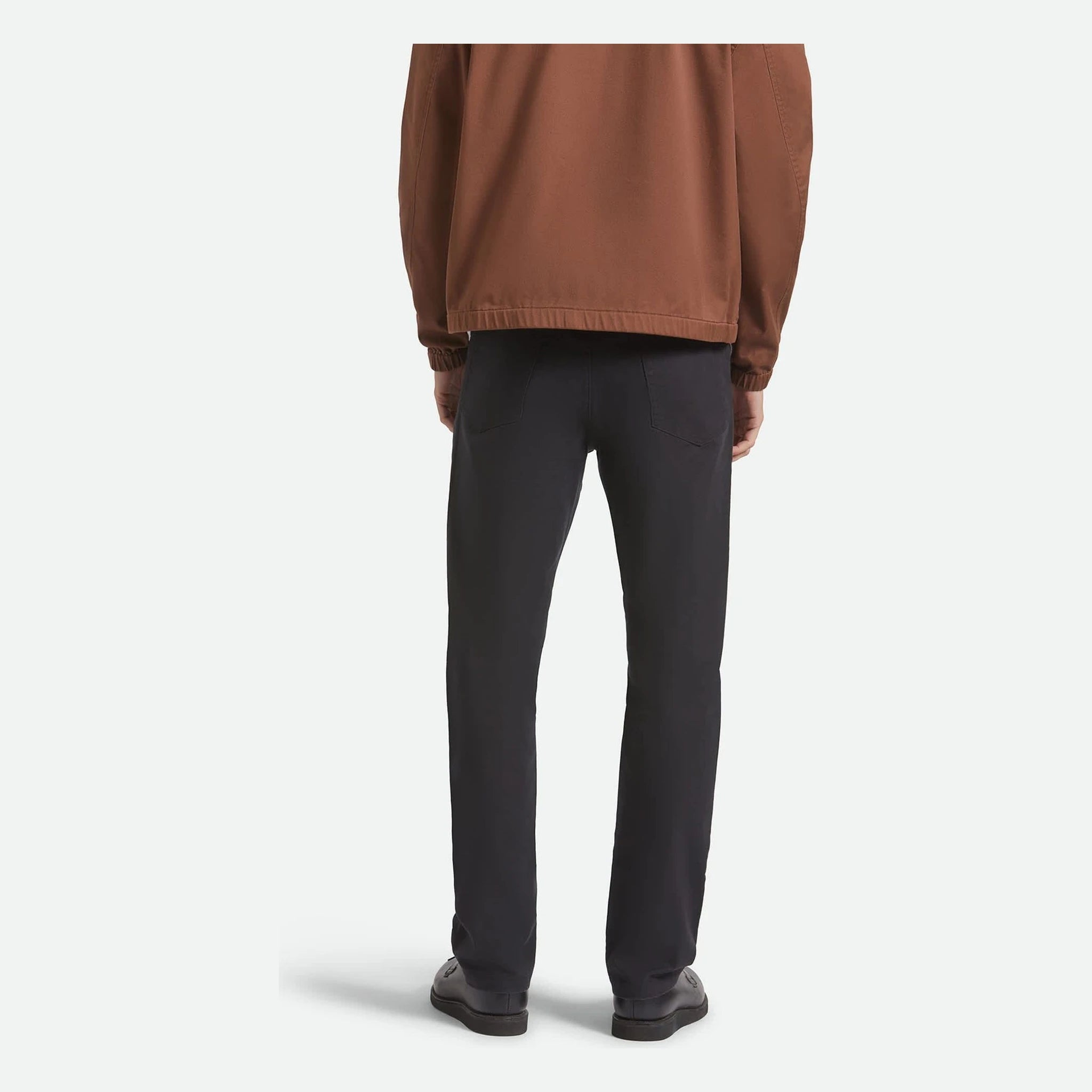 Close-up of Builders 5 Pocket Pant Pants Black Pants showing Black five-pocket construction with rear patch pocket detail
