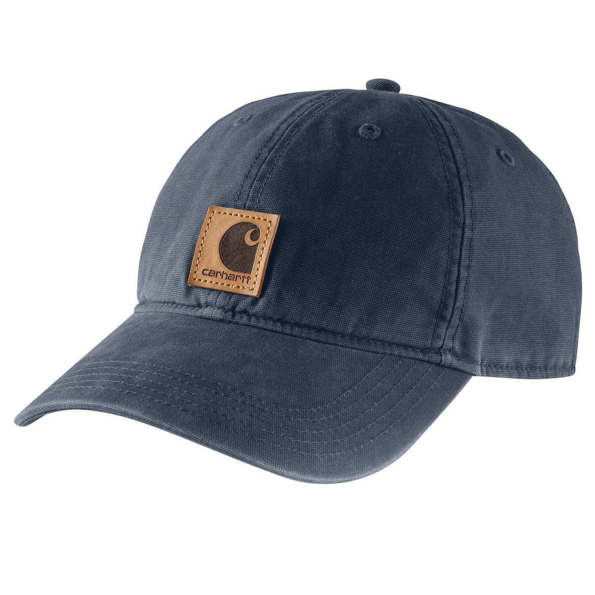 Back of Canvas Cap Brown Hat, Blank back with six-panel construction and curved bill - Slowride Supply