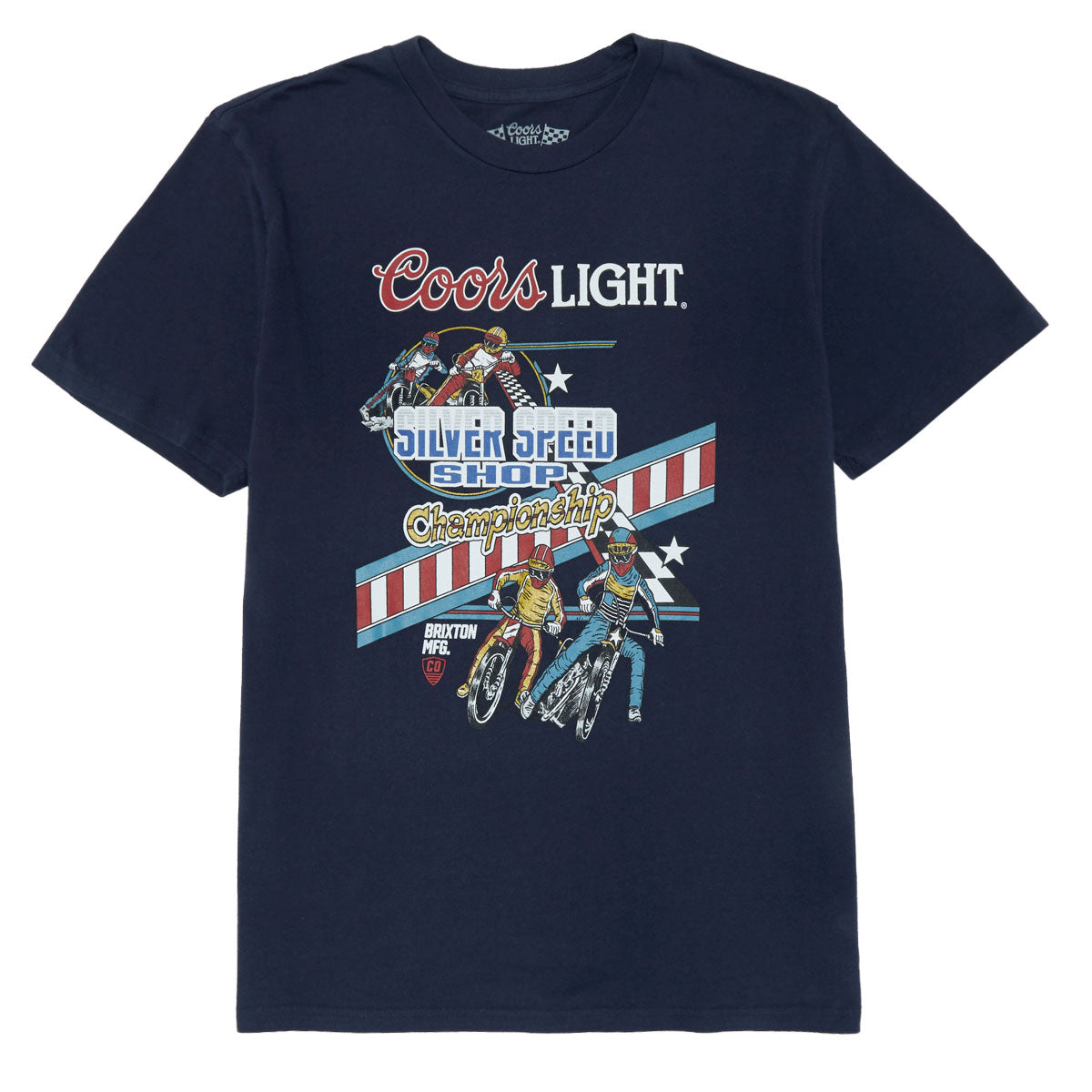 Back of Coors Light Berm White Tee, Blank back - Slowride Supply - vintage racing apparel from Slowride Supply