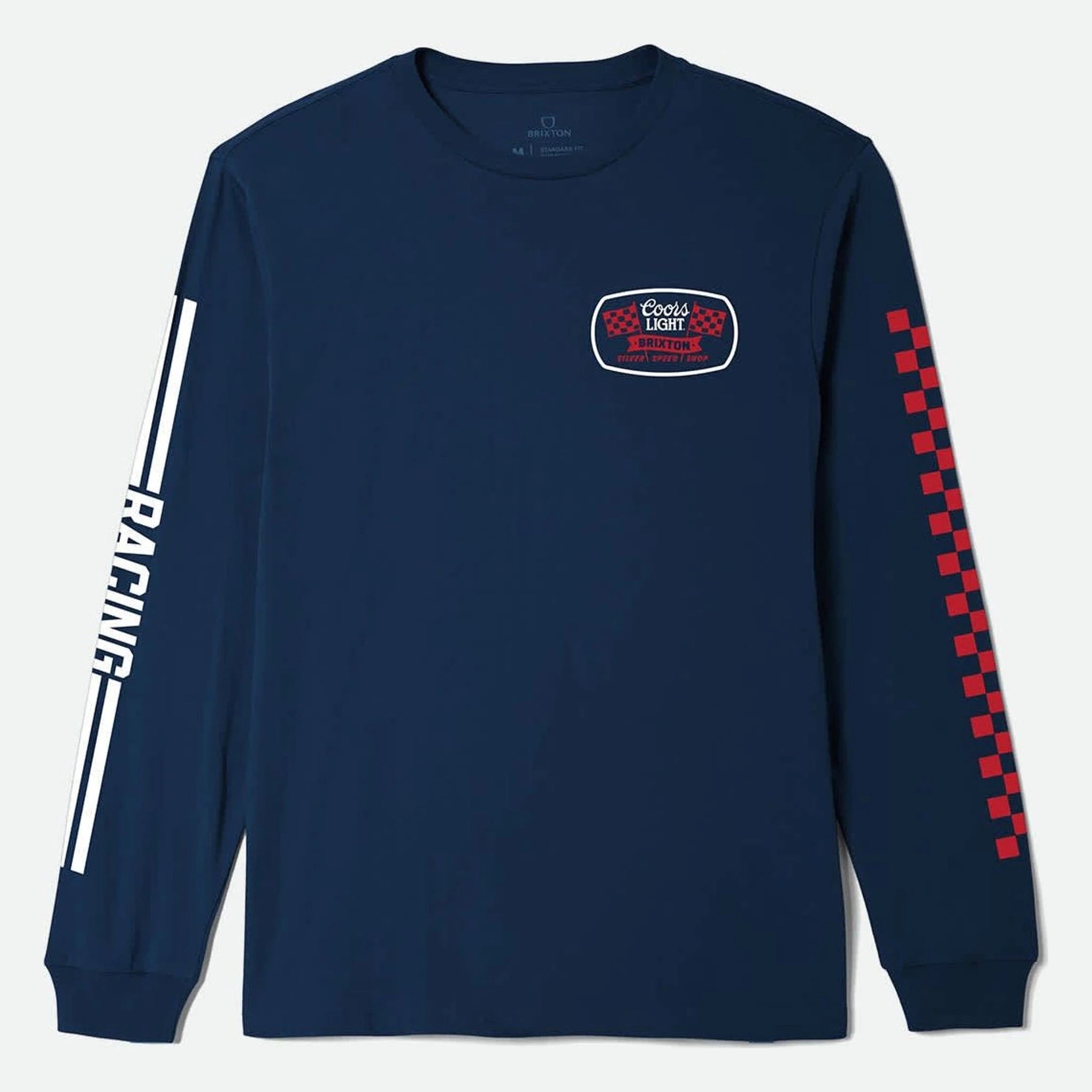 Back of Coors Light Pit Stop L/s Tee Coors Navy L/S Tee, Blank back - Slowride Supply