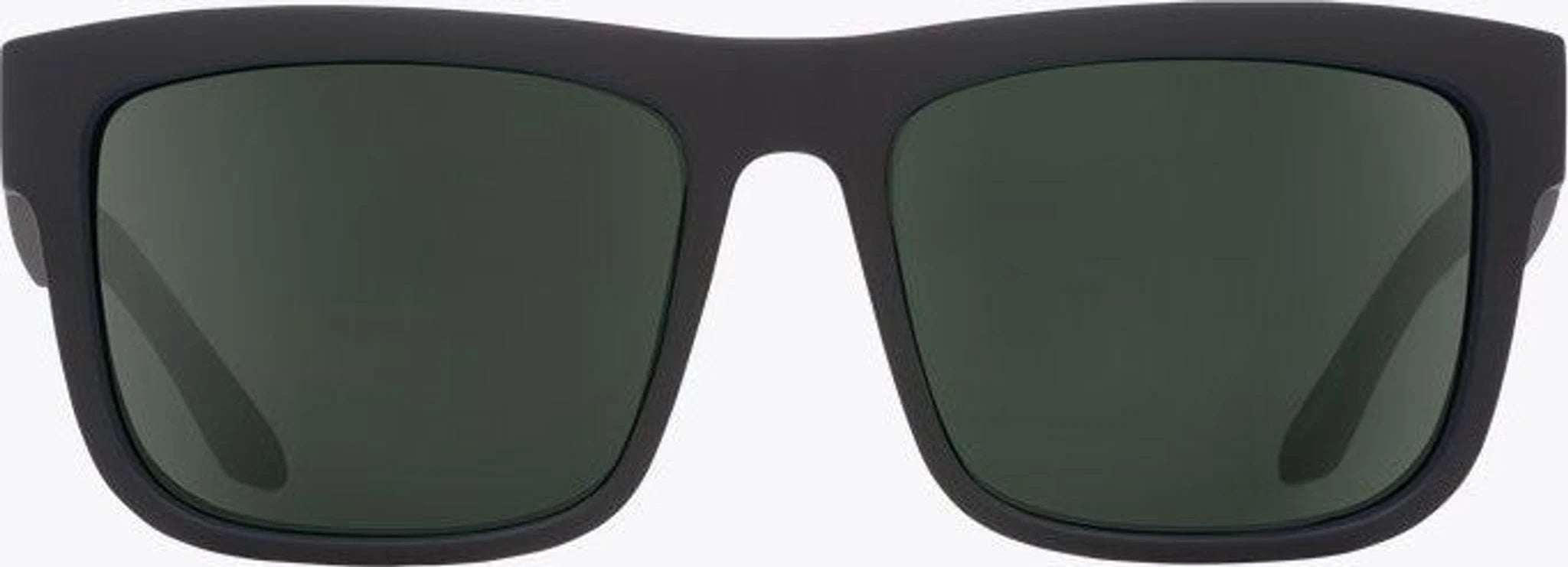 Close-up of Discord SOSI - Matte Black - Happy Gray Green (480) Sunglasses showing Matte black frame with white bridge and