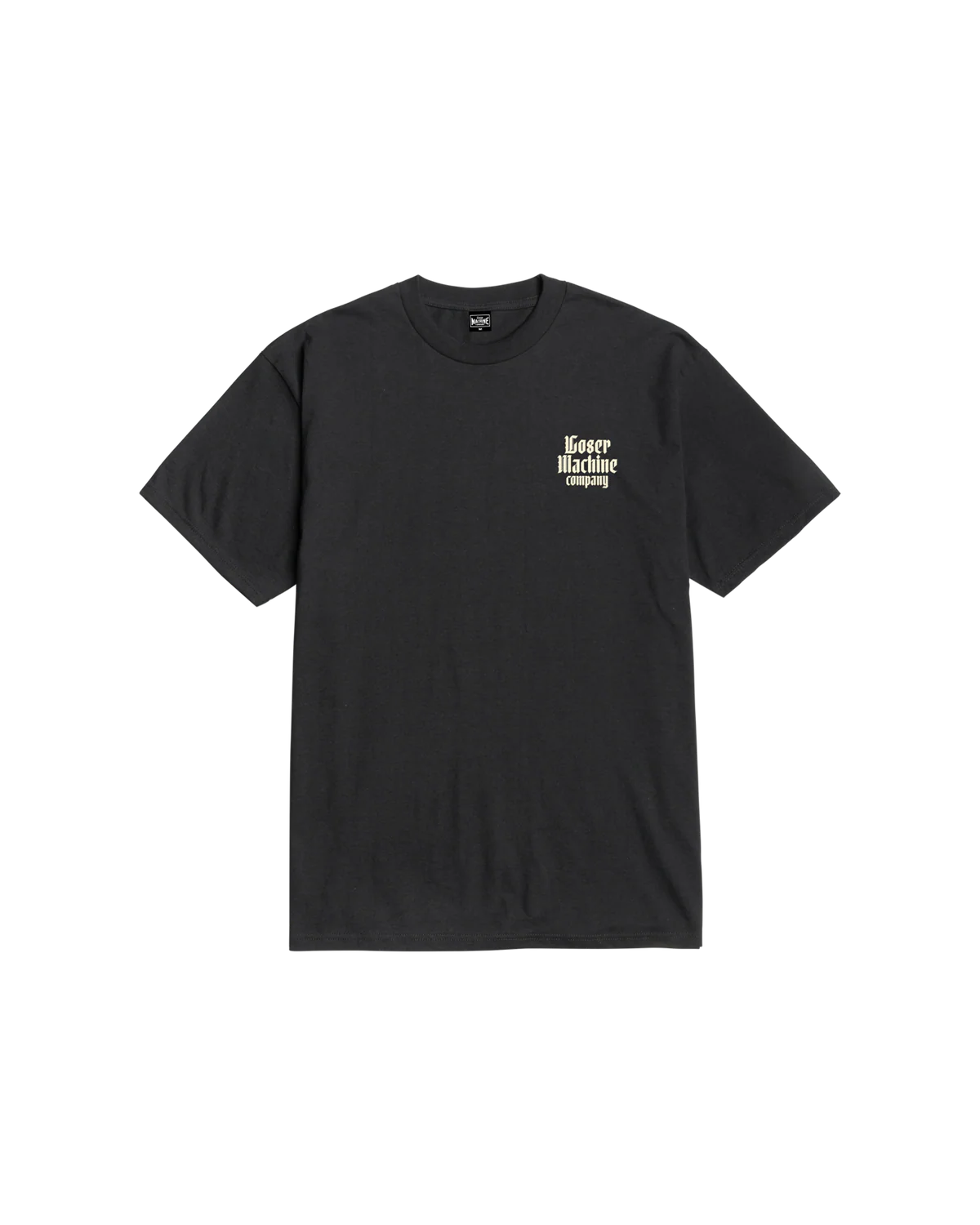 Back of Displeasure Black Tee, Blank back - Slowride Supply - vintage racing apparel from Slowride Supply