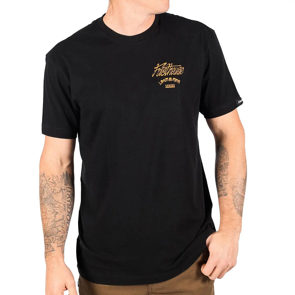 Back of Horizon Black Tee, Blank back - Slowride Supply - vintage racing apparel from Slowride Supply