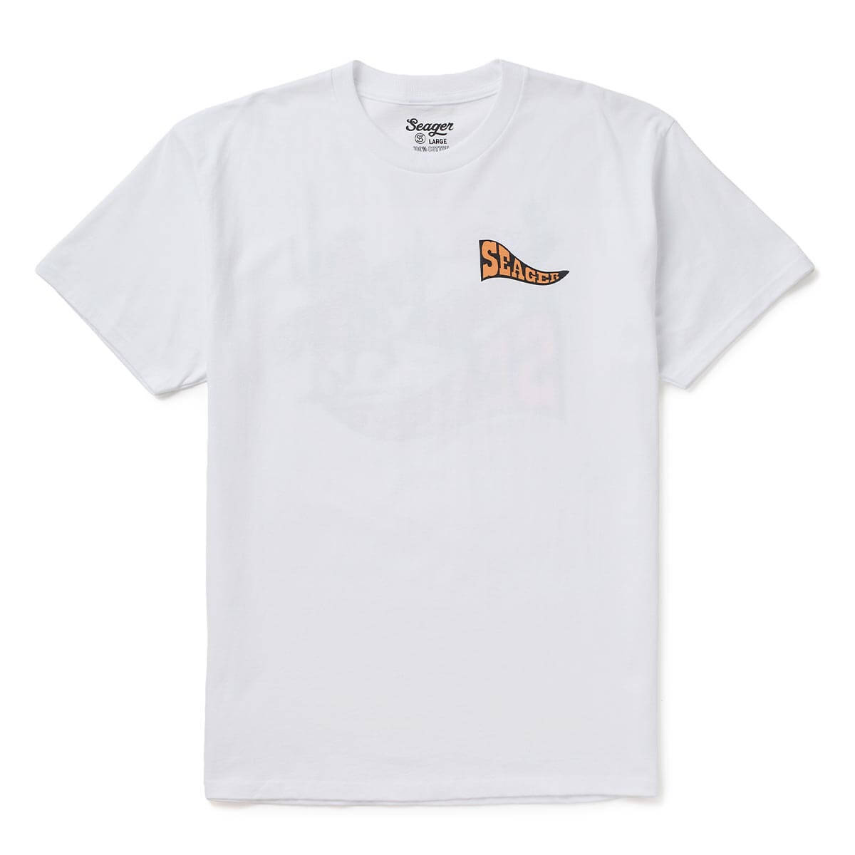Back of Long Ride White Tee, Blank back - Slowride Supply - vintage racing apparel from Slowride Supply