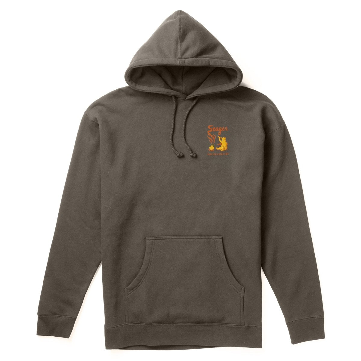 Back of Smokey Charcoal Hoodie, Blank back - Slowride Supply - vintage racing apparel from Slowride Supply