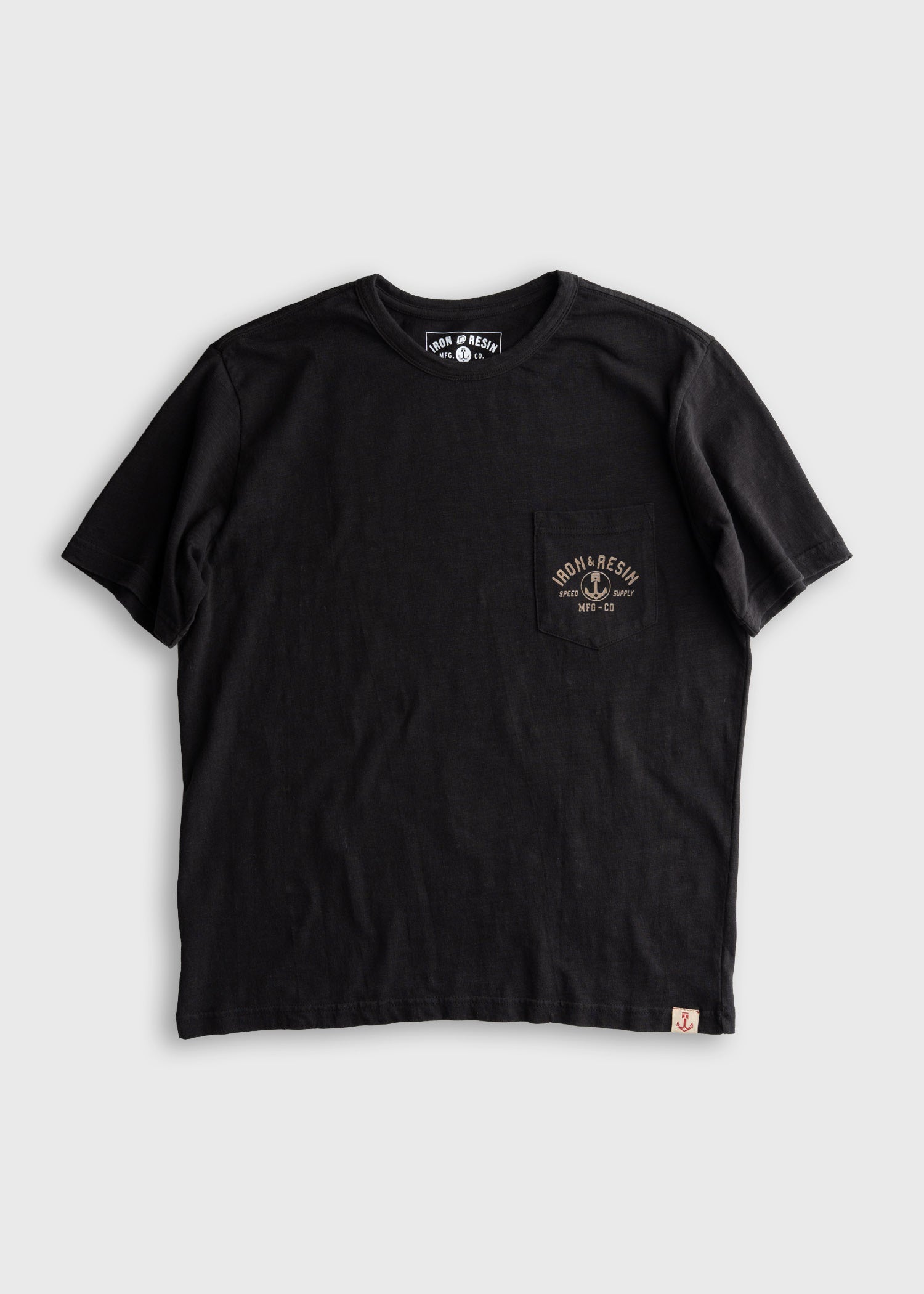Back of Speed Supply Black Tee, Blank back - Slowride Supply - vintage racing apparel from Slowride Supply