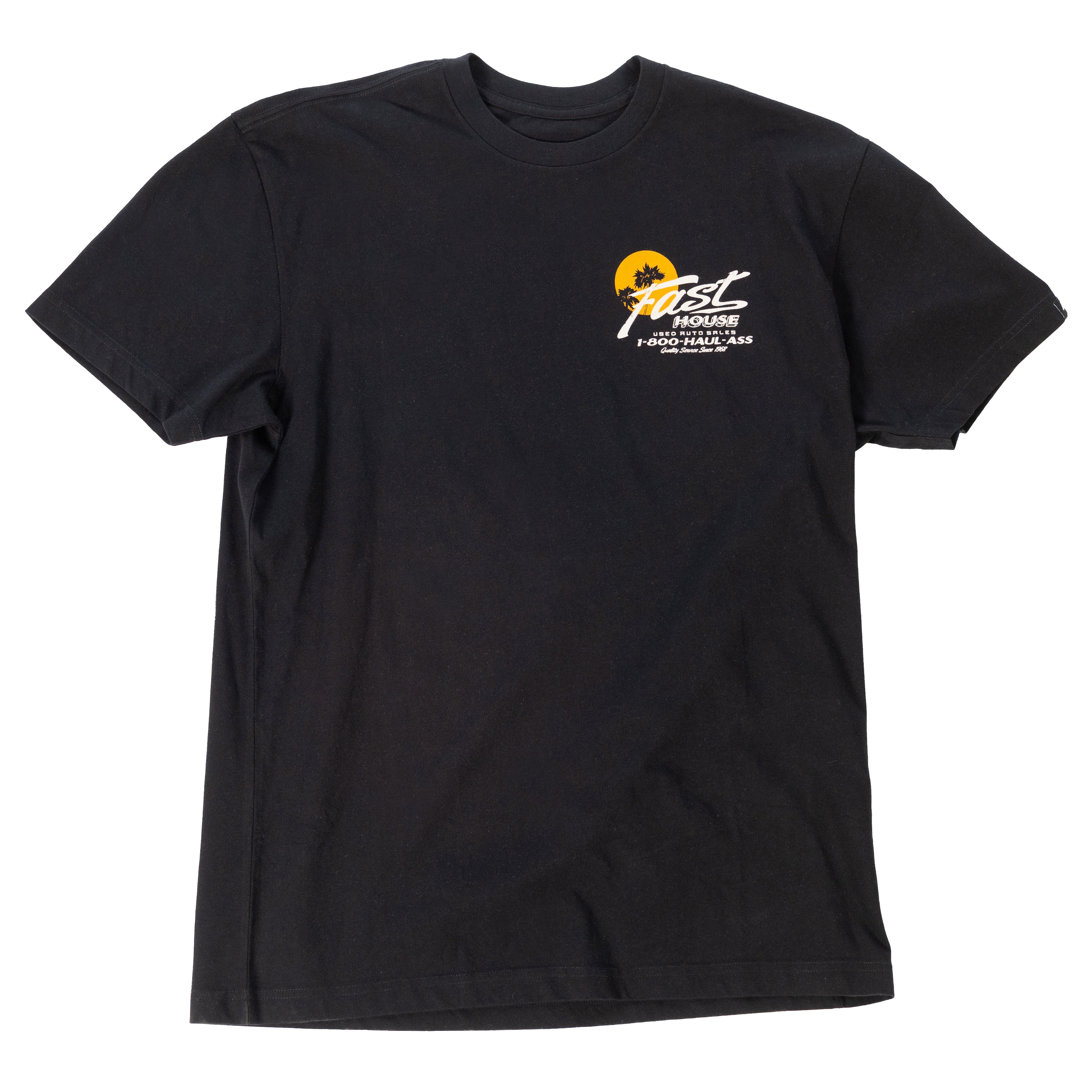 Back of Sunset Black Tee, Blank back - Slowride Supply - vintage racing apparel from Slowride Supply
