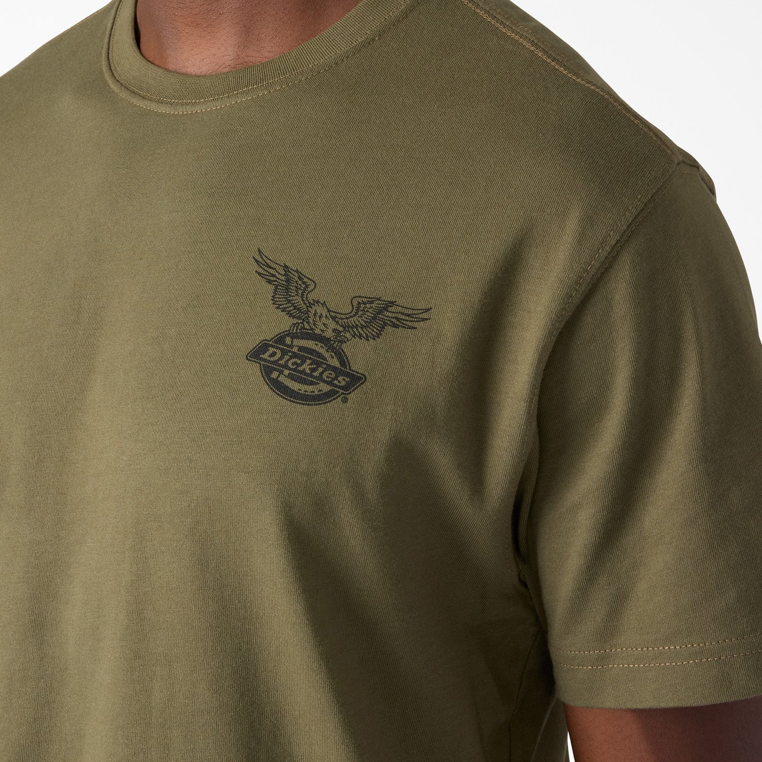 Back of United Military Green Tee, Blank back - Slowride Supply - vintage racing apparel from Slowride Supply