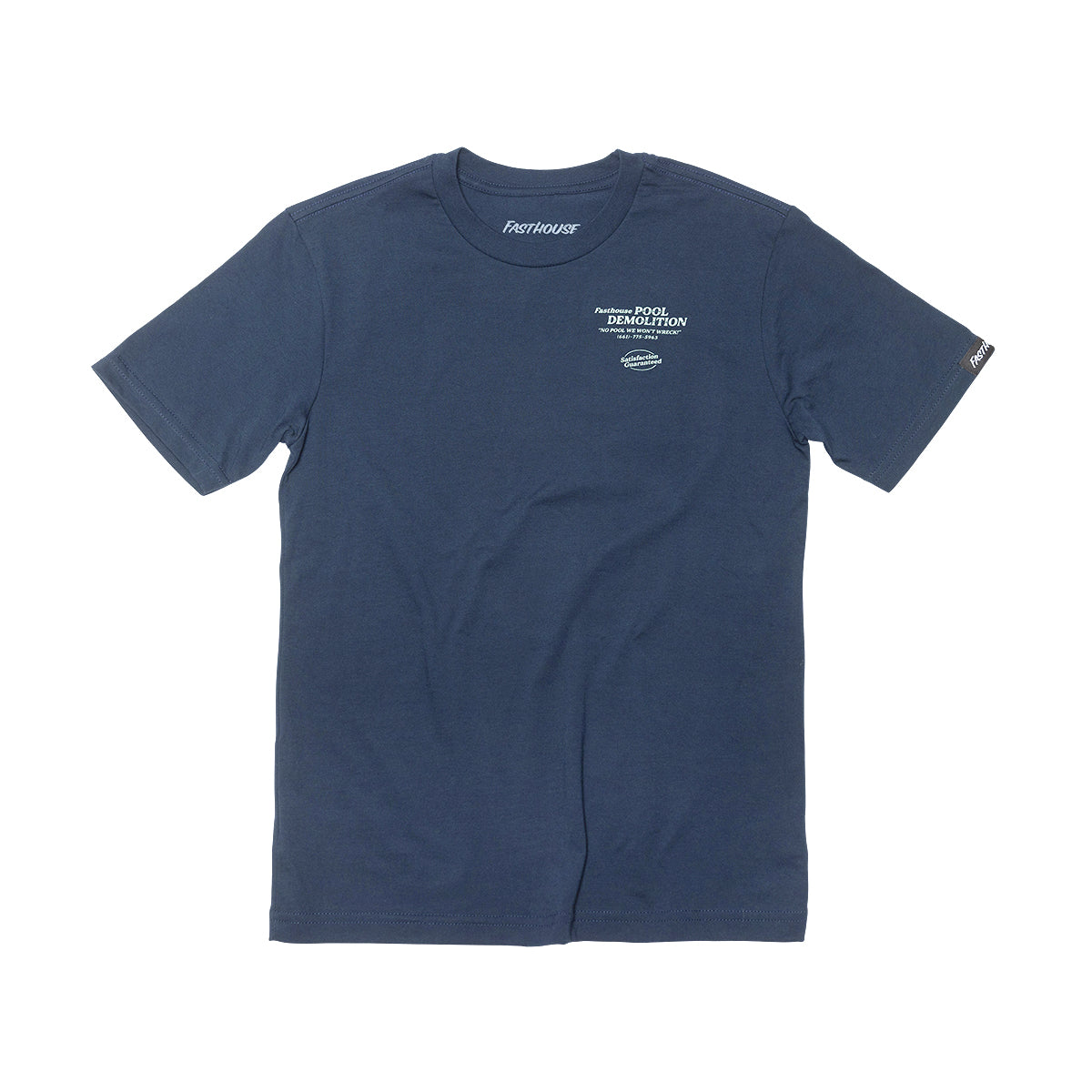 Back of Youth Demolition Tee Kids Navy Kids Tee, Blank back - Slowride Supply - vintage racing apparel from Slowride Supply
