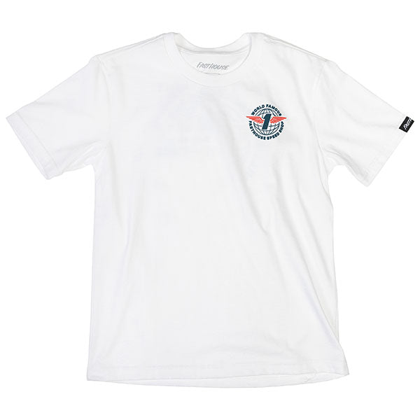 Back of Youth Renown Tee Kids White Kids Tee, Blank back - Slowride Supply - vintage racing apparel from Slowride Supply