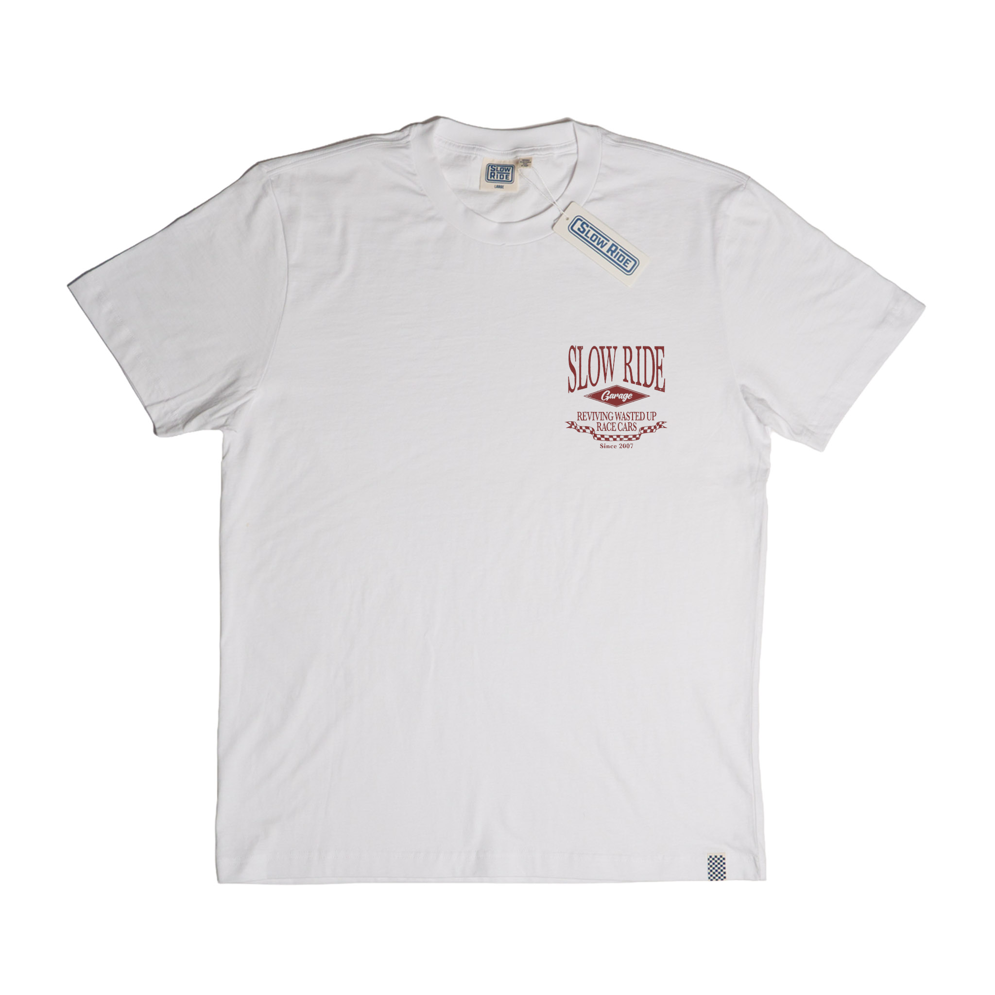 Shop Tee - White front