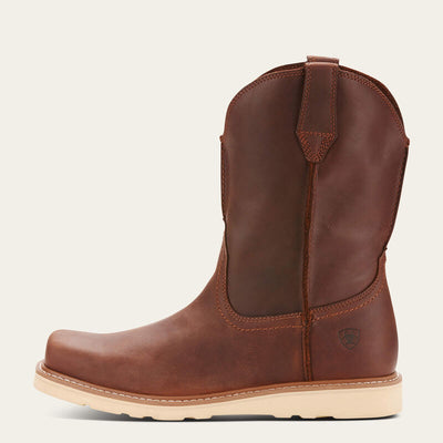 Close-up of 10025111 - Rambler Recon Western Boot Foothill Brown Boots Boots showing Brown leather western boot with