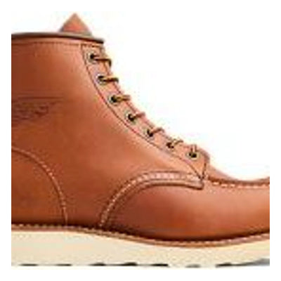 10875- Traction Tred Boots front view, Tan leather lace-up boot with cream sole and brass eyelets, Boots - Slowride Supply