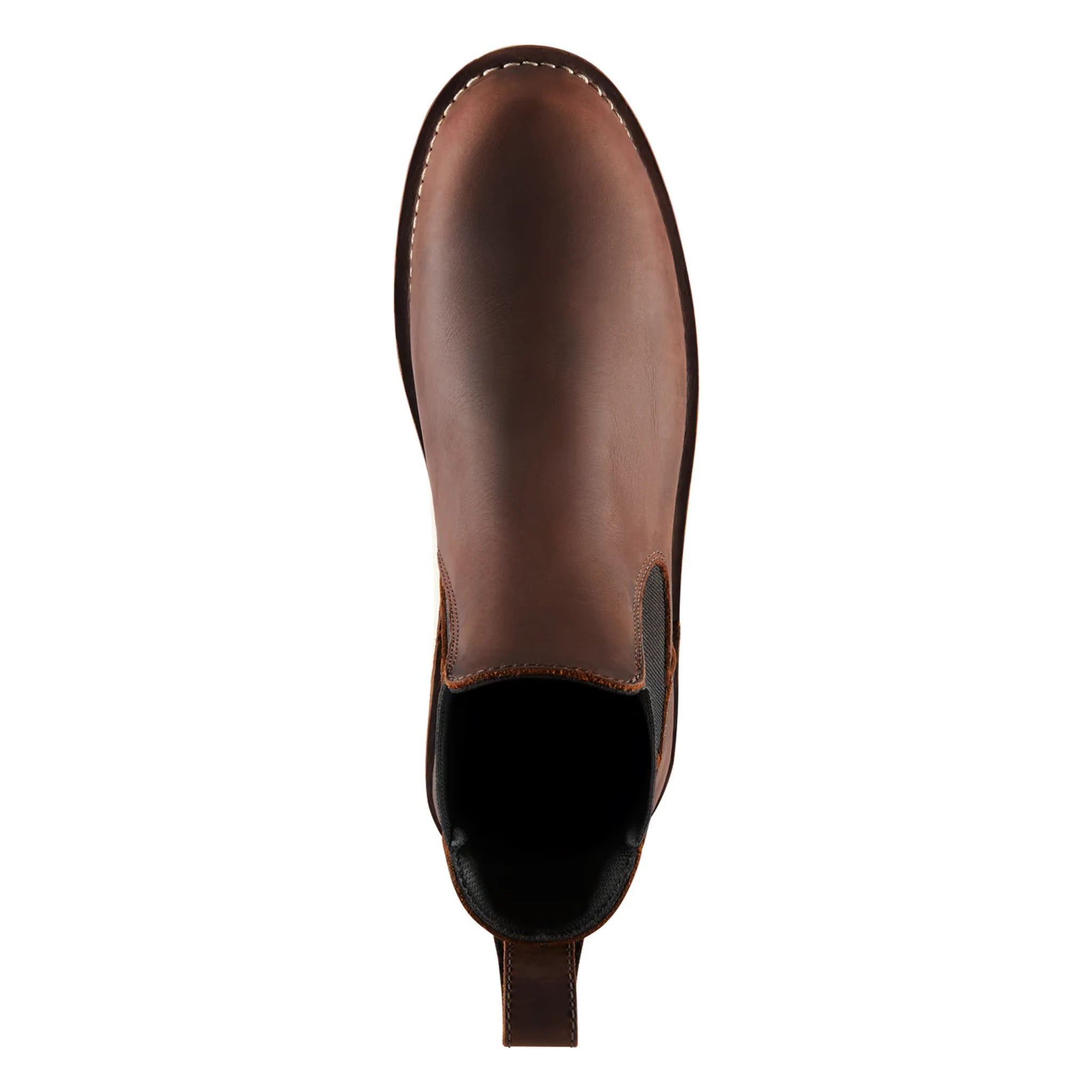 Close-up of 15481 - Bull Run Chelsea 6" Boots Dark Brown Boots showing Dark brown leather upper with contrasting black