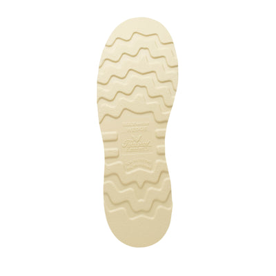 Close-up of 804-3600 6" Briar Pitstop Boot Boots Boots showing Cream rubber sole with wavy tread pattern and embossed