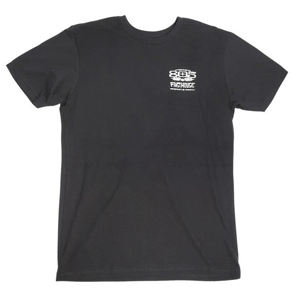 Back of 805; Gravel Tee Black Black Tee, Blank back - Slowride Supply - vintage racing apparel from Slowride Supply