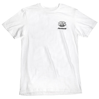 Back of 805 Luster White Tee, Blank back - Slowride Supply - vintage racing apparel from Slowride Supply