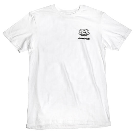 Back of 805 Luster White Tee, Blank back - Slowride Supply - vintage racing apparel from Slowride Supply