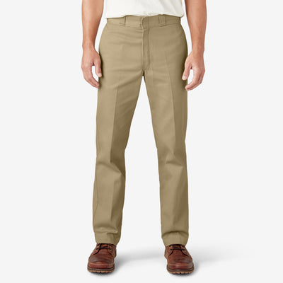 874 Original Work Pant Pants front view, Khaki work pants with flat front and center crease, straight leg silhouette, Black