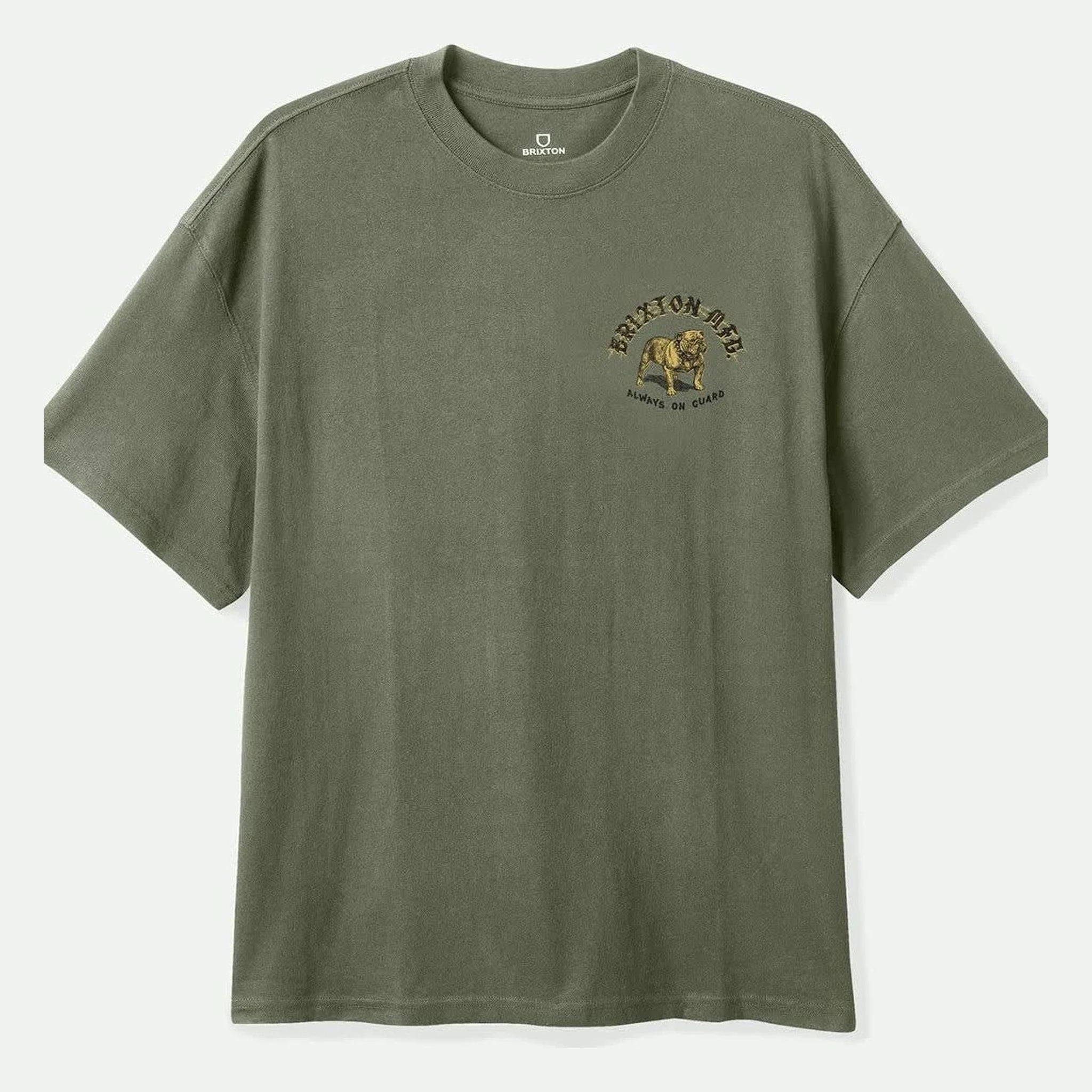Back of Bauer HW Relaxed Olive Surplus Classic Wash Tee, Blank back - Slowride Supply