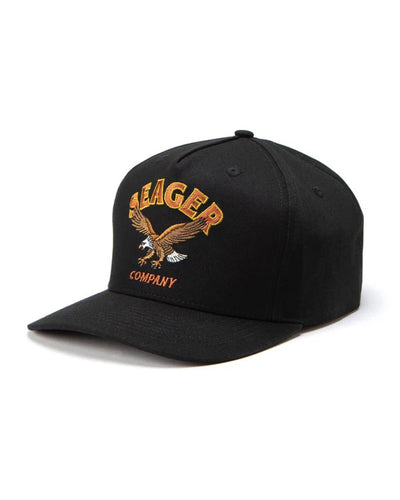 Back of Bradley Snapback Black Hat, Blank back - Slowride Supply - vintage racing apparel from Slowride Supply