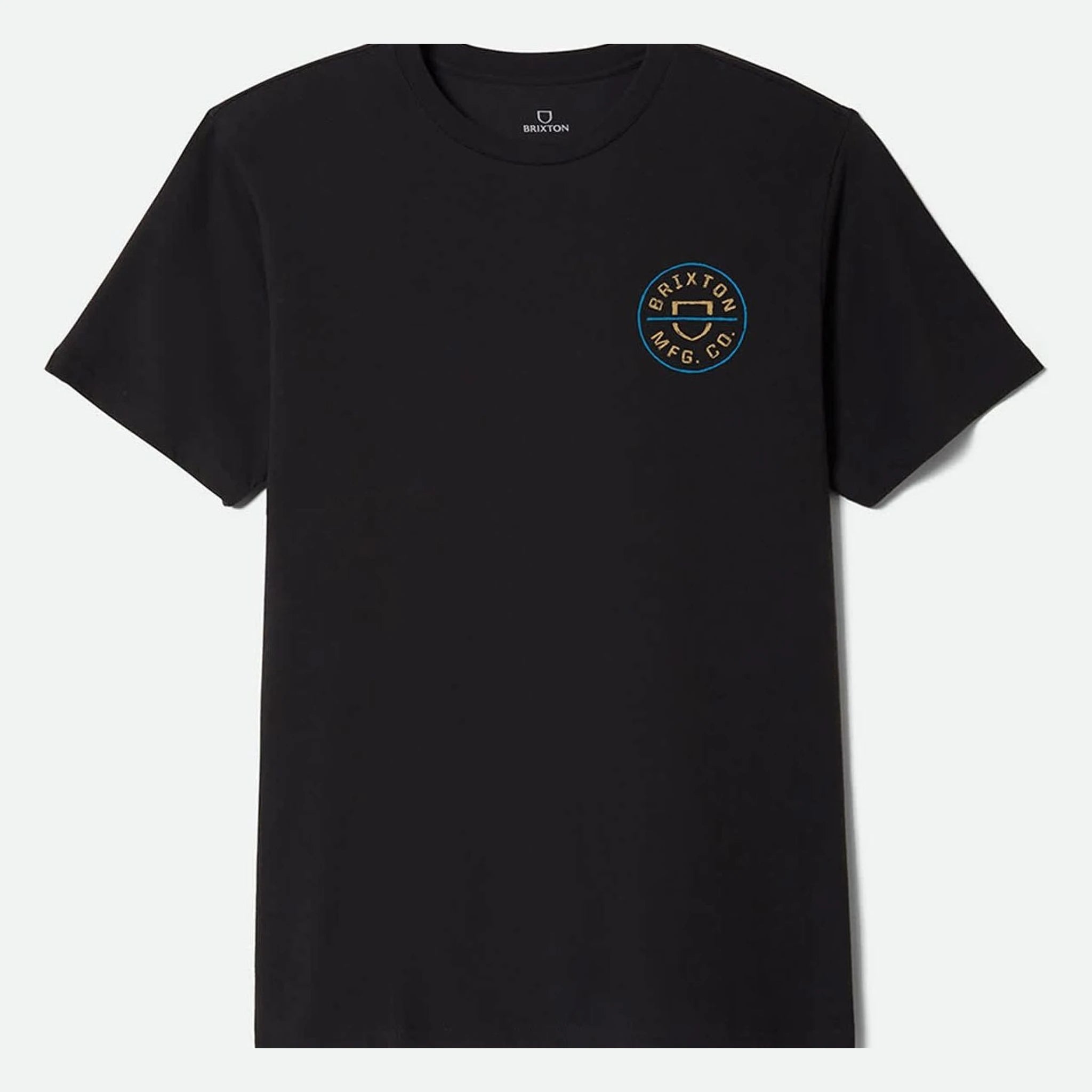 Back of Crest II Black/copper/medium Blue Tee, Blank back - Slowride Supply - vintage racing apparel from Slowride Supply