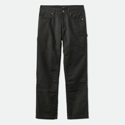 Builders Carpenter Pant Pants front view, Washed black with copper rivets and double-stitched knee panel seams, Washed Black