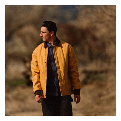 Back of Builders Ranch Jacket Spruce Yellow Jacket, Blank back - Slowride Supply