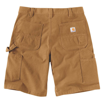 Close-up of Relaxed 11" Rigby Dungare Short (103652) Shorts Tan Shorts showing Tan canvas with multiple cargo pockets and