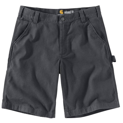 Relaxed 11" Rigby Dungare Short (103652) Shorts front view, Charcoal gray with relaxed fit waistband label and contrast