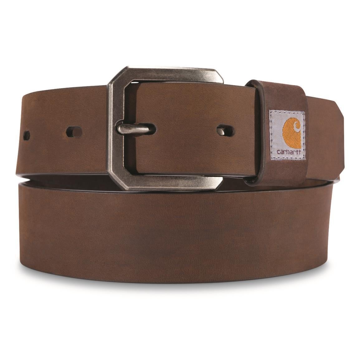 Saddle Leather Belt Brown/nickel Roller Finish Accessory front view, Brown leather belt with gunmetal buckle and small woven