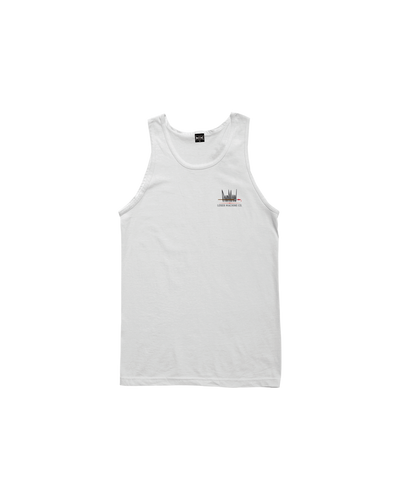 Back of Destination America Tank Tank Top White Tank Top, Blank back - Slowride Supply