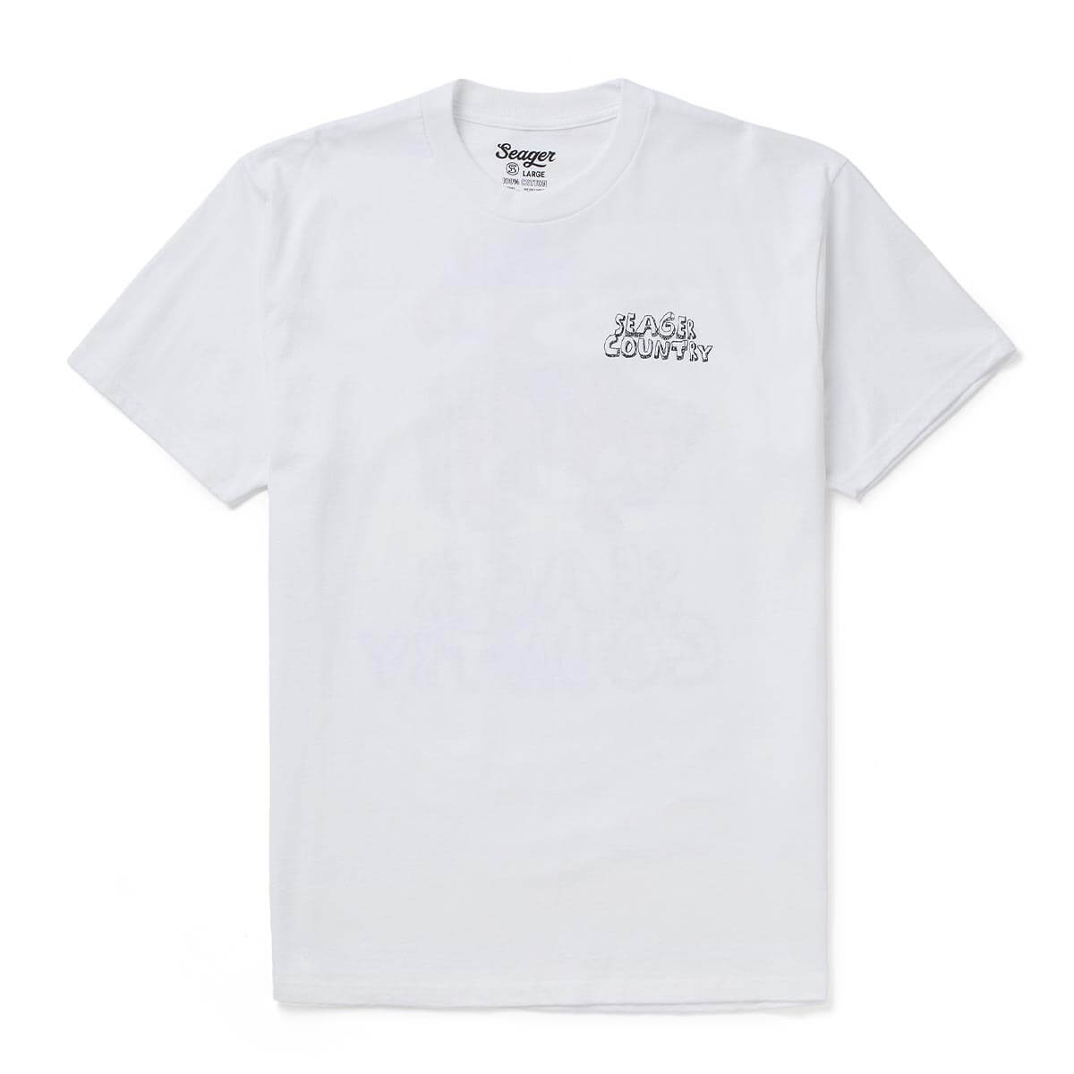 Back of Donde White Tee, Blank back - Slowride Supply - vintage racing apparel from Slowride Supply