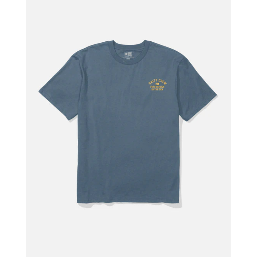 Back of Even Keel Classic Slate Tee, Blank back - Slowride Supply - vintage racing apparel from Slowride Supply