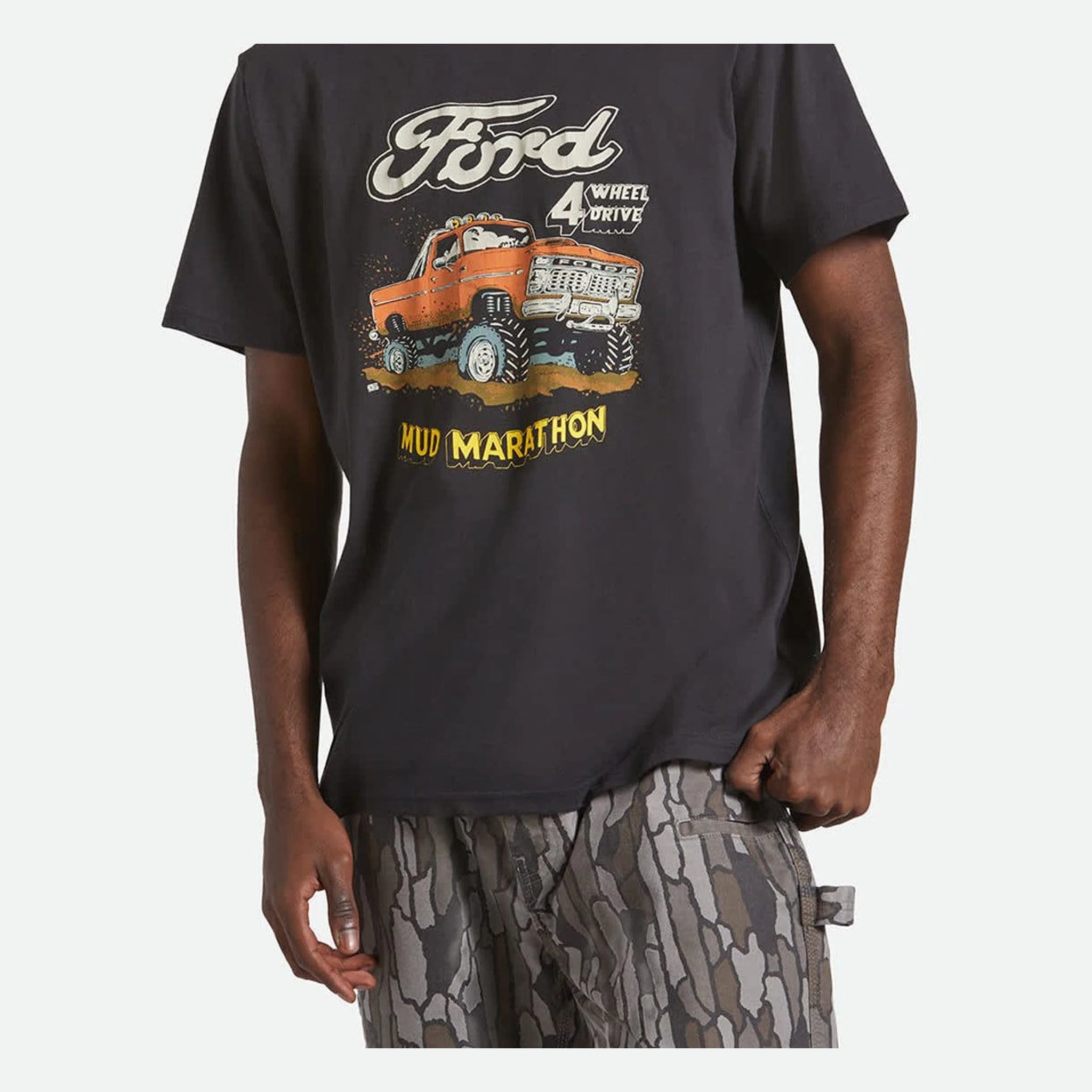Back of Ford Mud Marathon SS Tee Burnt Rubber Tee, Blank back - Slowride Supply - vintage racing apparel from Slowride Supply