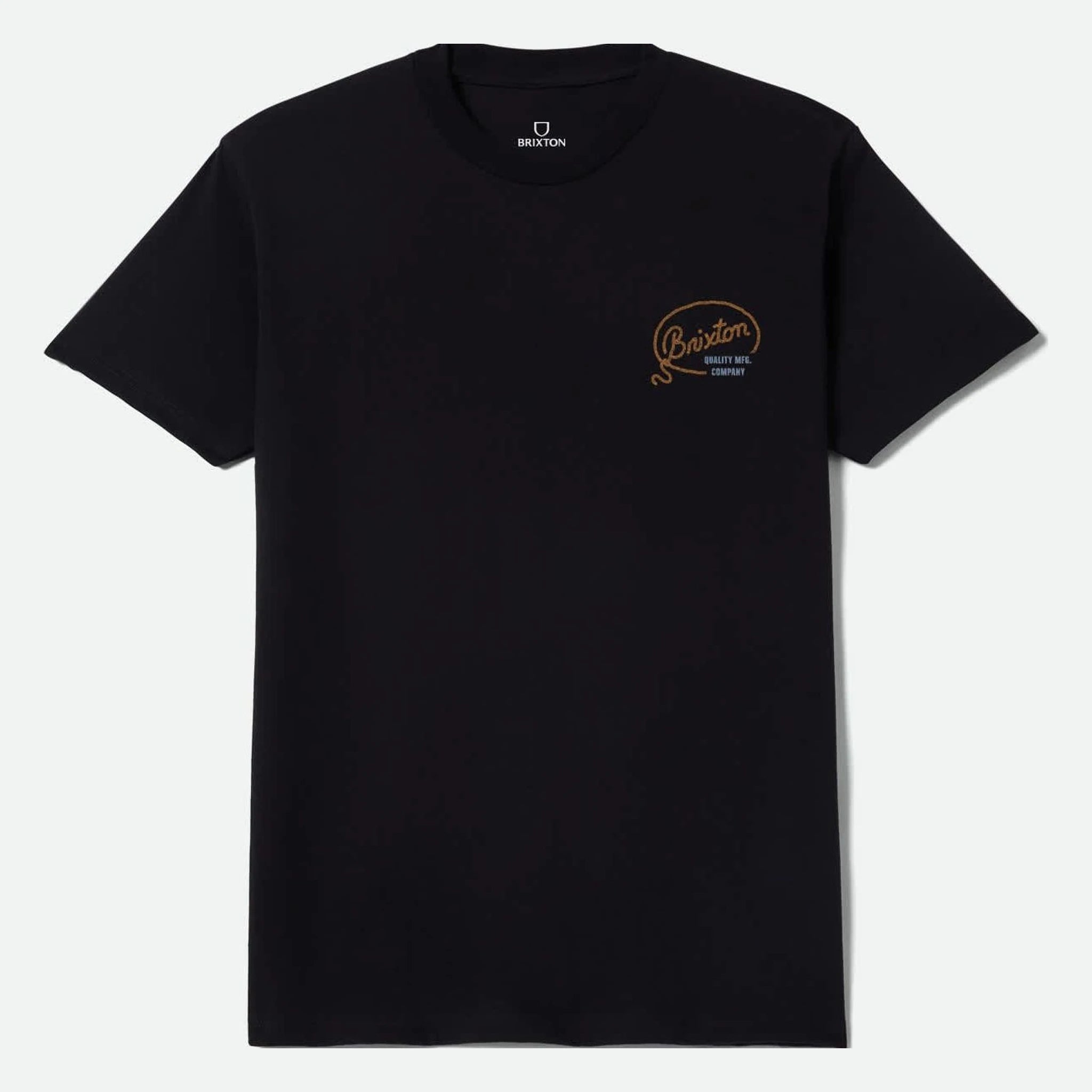Back of Gallatin Black Tee, Blank back - Slowride Supply - vintage racing apparel from Slowride Supply