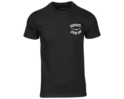 Back of Gasser Black Tee, Blank back - Slowride Supply - vintage racing apparel from Slowride Supply
