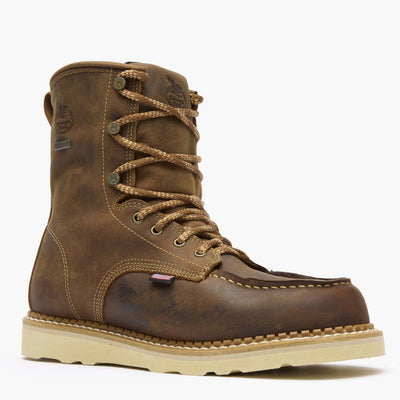 Back of Gb00532 8" USA Wedge Waterproof Work Boot Boots Boots, Blank back - Slowride Supply