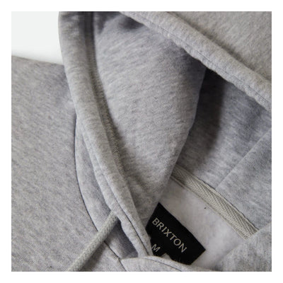 Back of Genuine Quality Gunmetal Hoodie, Blank back with black woven label at neckline showing size marking - Slowride Supply