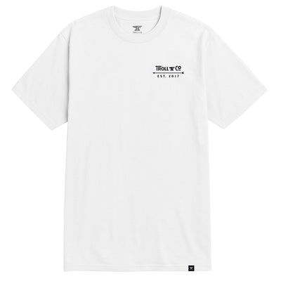 Back of Hardhat White Tee, Blank back - Slowride Supply - vintage racing apparel from Slowride Supply