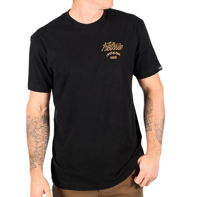 Back of Horizon Black Tee, Blank back - Slowride Supply - vintage racing apparel from Slowride Supply