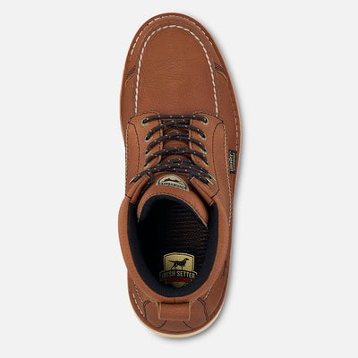 Close-up of Hunt/wingshooter A0838 Boots Boots showing Tan leather boot with contrasting cream stitching, black laces, and