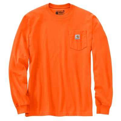 Back of K127 L/s Pocket Tee Bright Lime L/S Tee, Blank back - Slowride Supply - vintage racing apparel from Slowride Supply