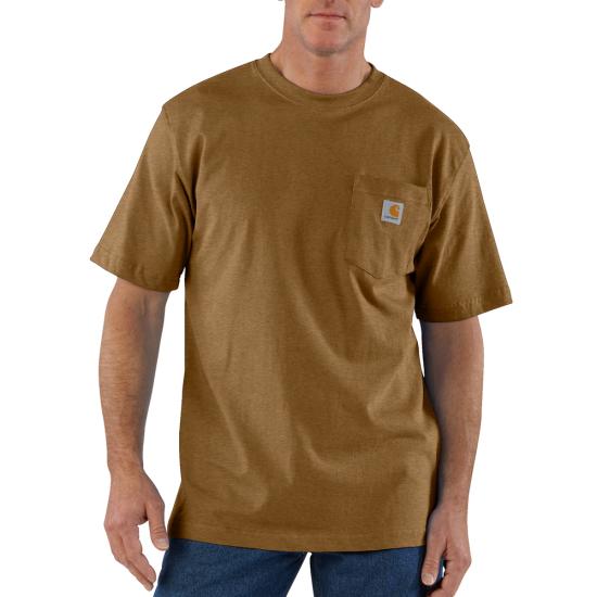 Person wearing K87 (reg) Black Tee, Man wearing brown t-shirt standing against plain white background - Slowride Supply