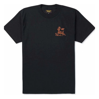 Back of Lucky Buck Black Tee, Blank back - Slowride Supply - vintage racing apparel from Slowride Supply