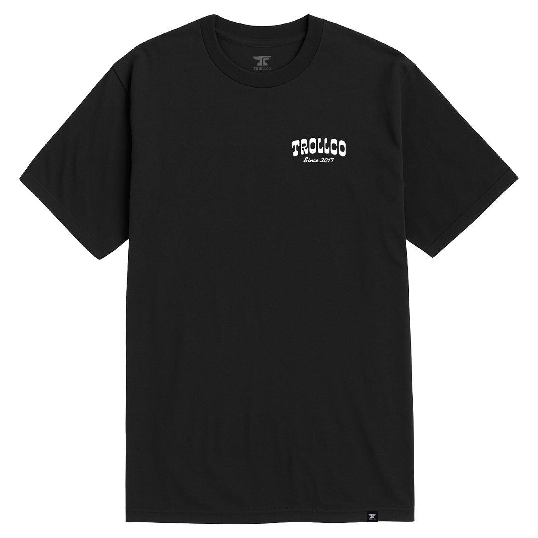 Back of Mens Money Shot Black Tee, Blank back - Slowride Supply - vintage racing apparel from Slowride Supply