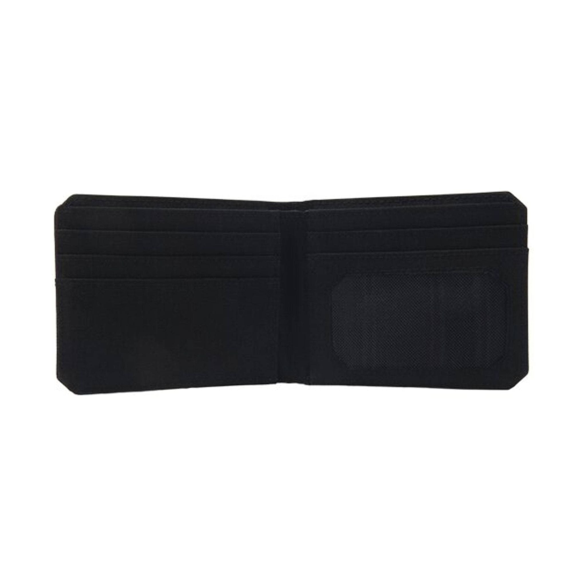 Close-up of Nylon Duck Bifold Wallet Accessory Brown Accessory showing Black nylon bifold wallet with multiple card slots